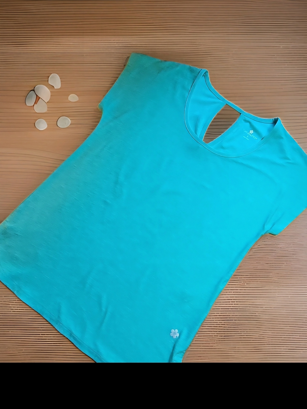 Tuff Athletics Women’s Activewear T-Shirt Sz S Turquoise Short Sleeve Stretch